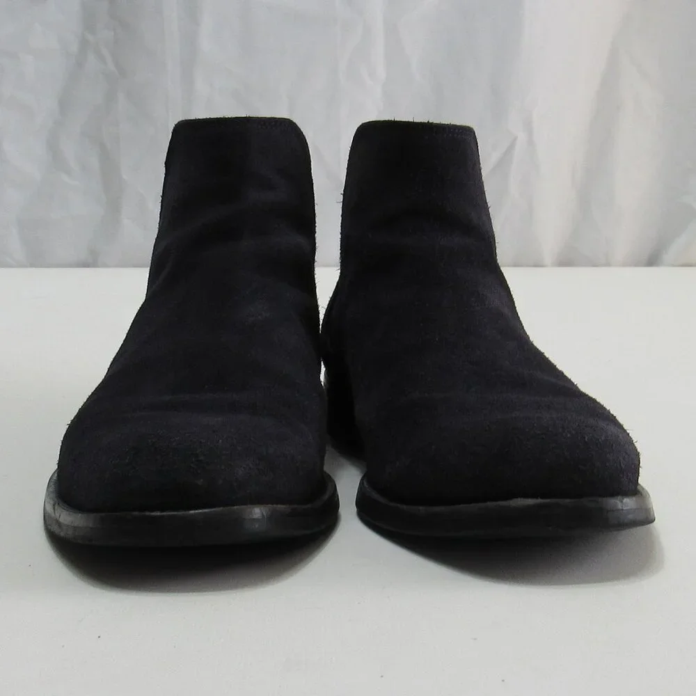 Aldo Men's Vianello Suede Chelsea Boots Size 9 - Navy Closed Square Toe Slip On